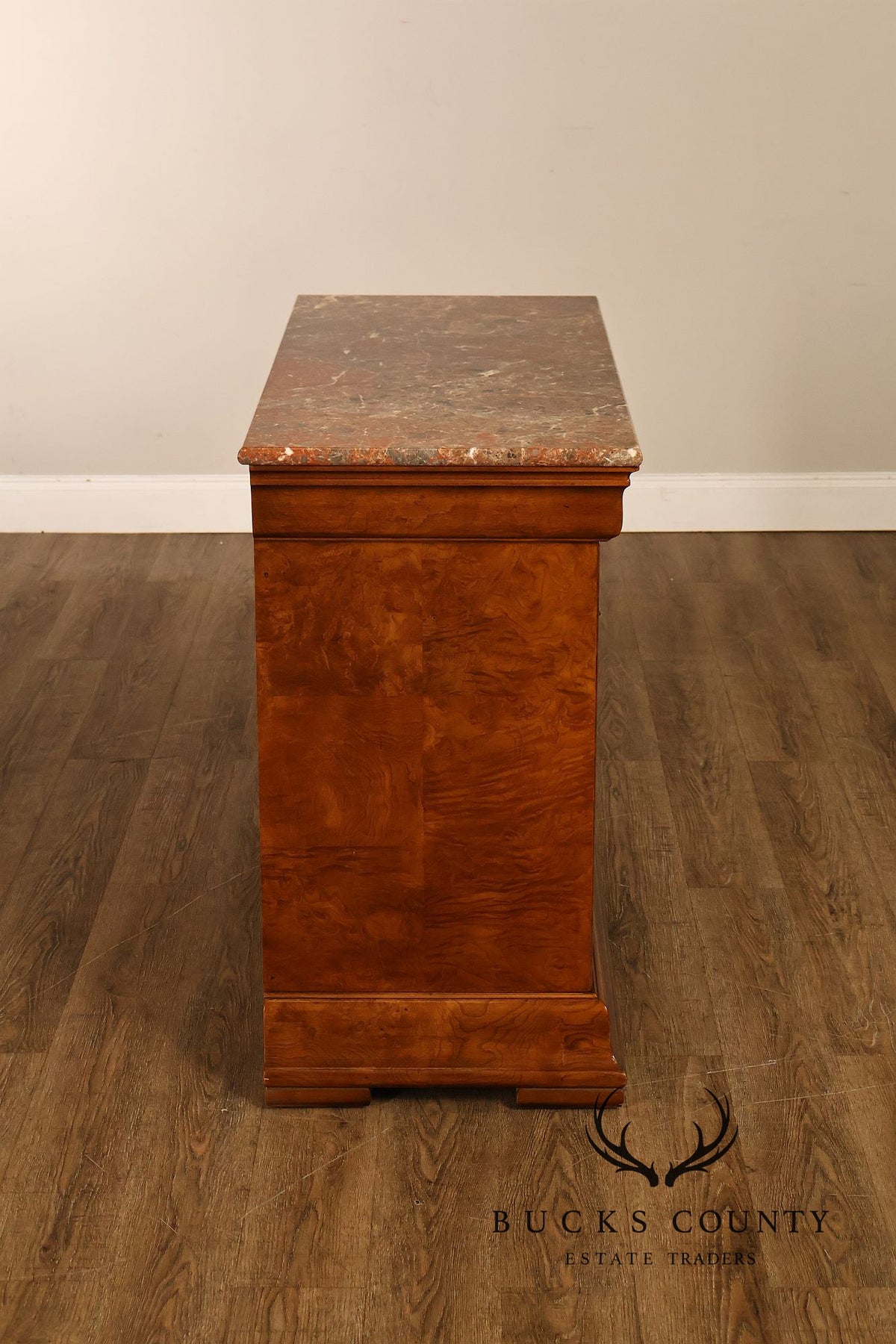 Henredon 'Charles X' Pair of Marble Top Chests