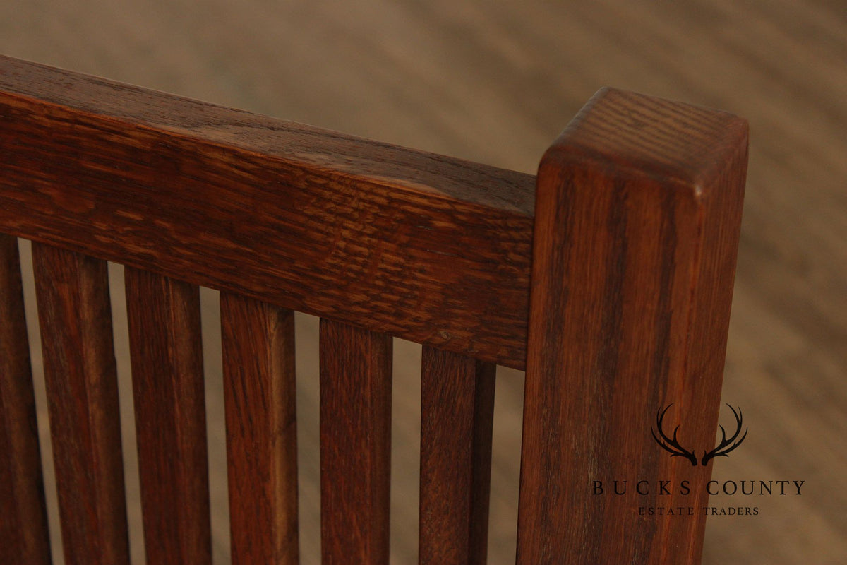 Stickley Mission Collection Oak Spindle Settee