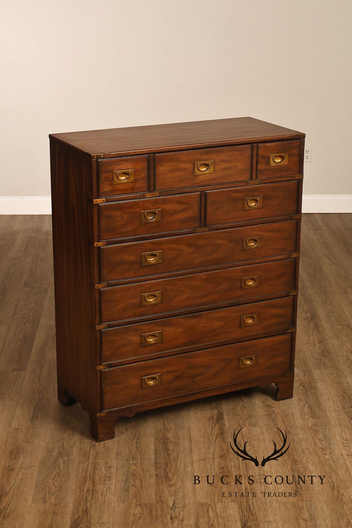 Heritage Campaign Style Tall Chest of Drawers