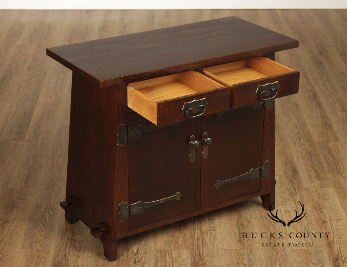 Stickley Roycroft Reissue Mission Oak Cellarette Cabinet