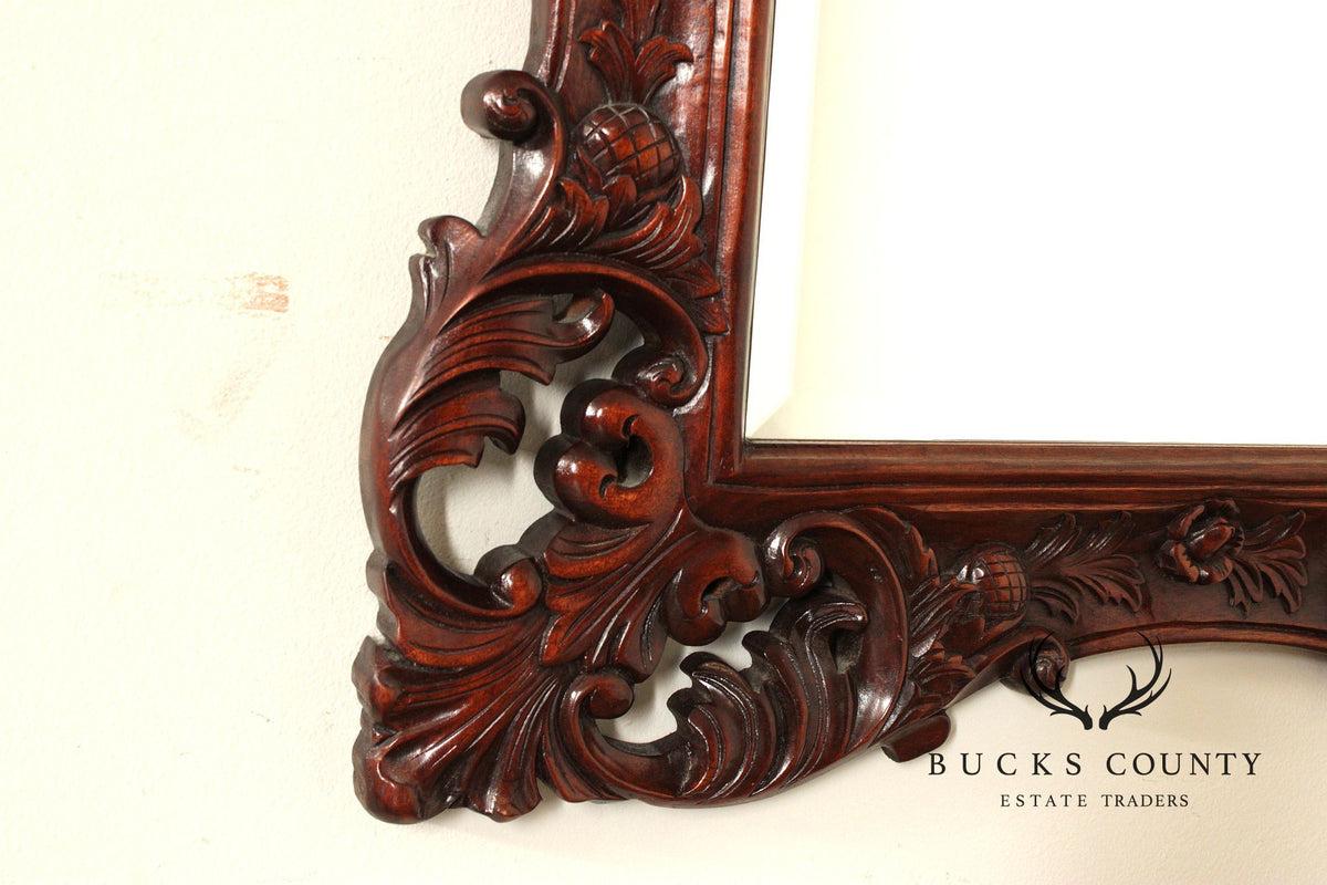Victorian Style Carved Mahogany Wall Mirror