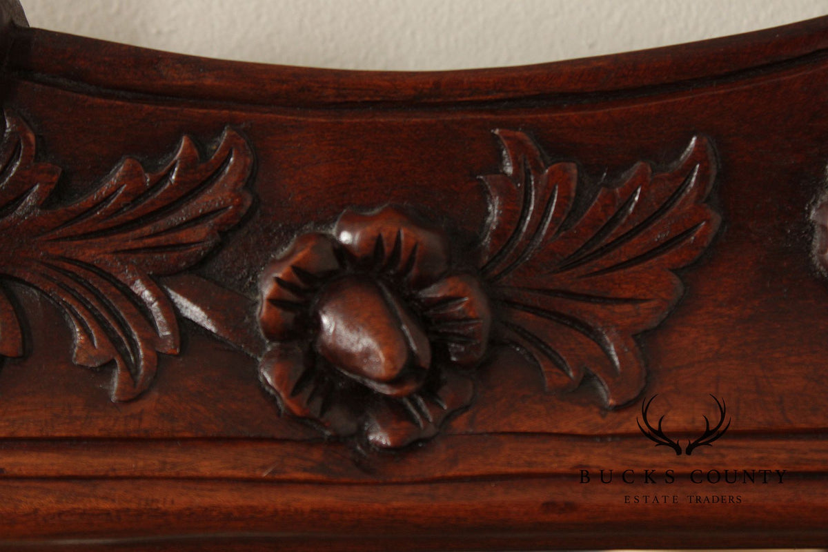 Victorian Style Carved Mahogany Wall Mirror