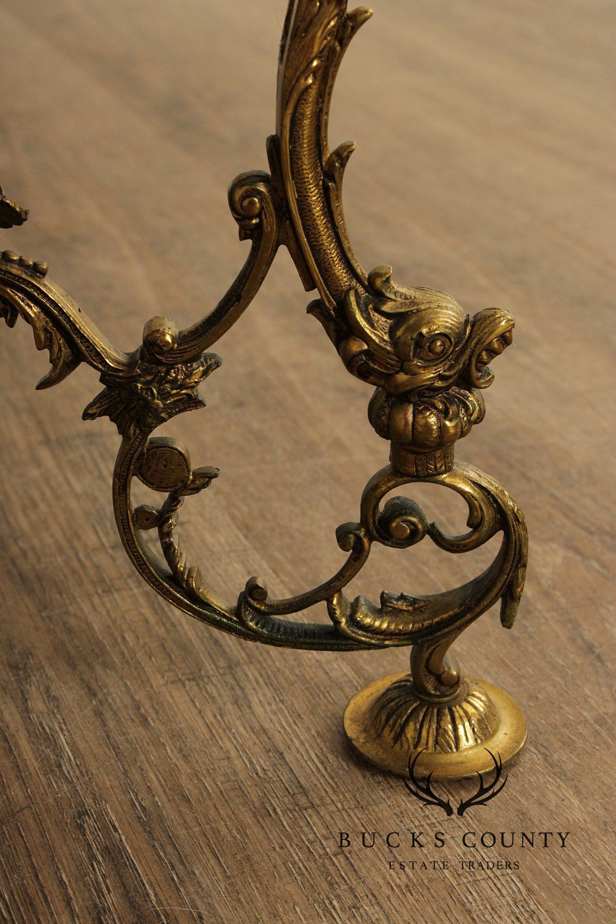 Italian Rococo Gilt Metal Marble Top Accent Table