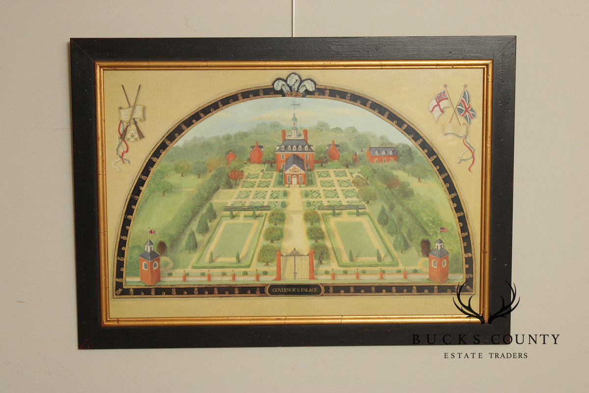 Alexandria Churchill Pair of Custom Framed Prints, 'Governor's Palace' and 'Gunston Hall'