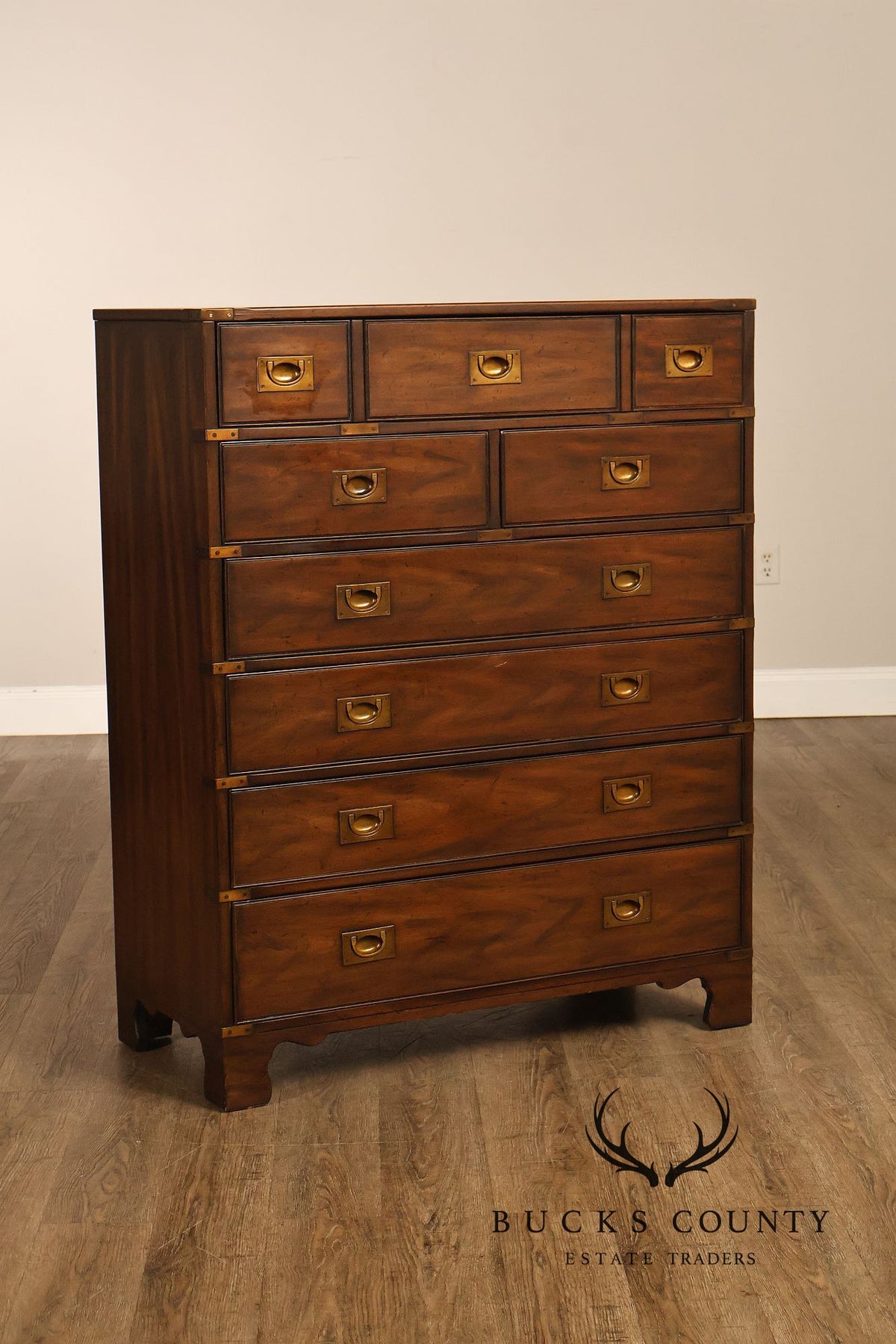 Heritage Campaign Style Tall Chest of Drawers