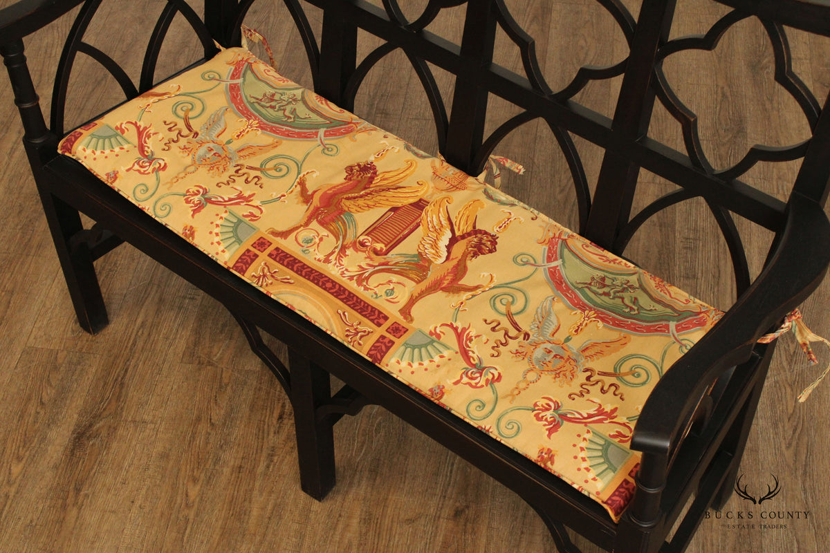 Wildon Home Gothic Revival Style Ebonized Bench