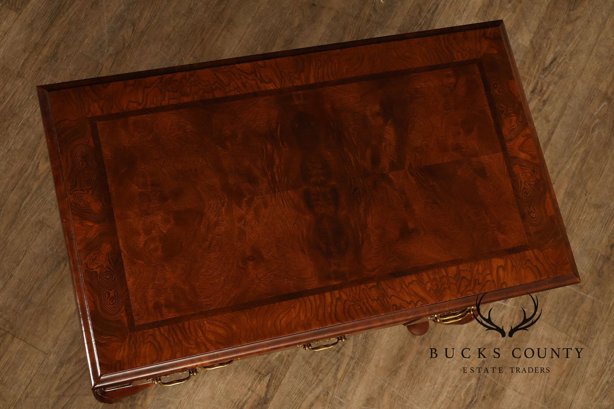 Henredon Georgian Style Burlwood Lowboy