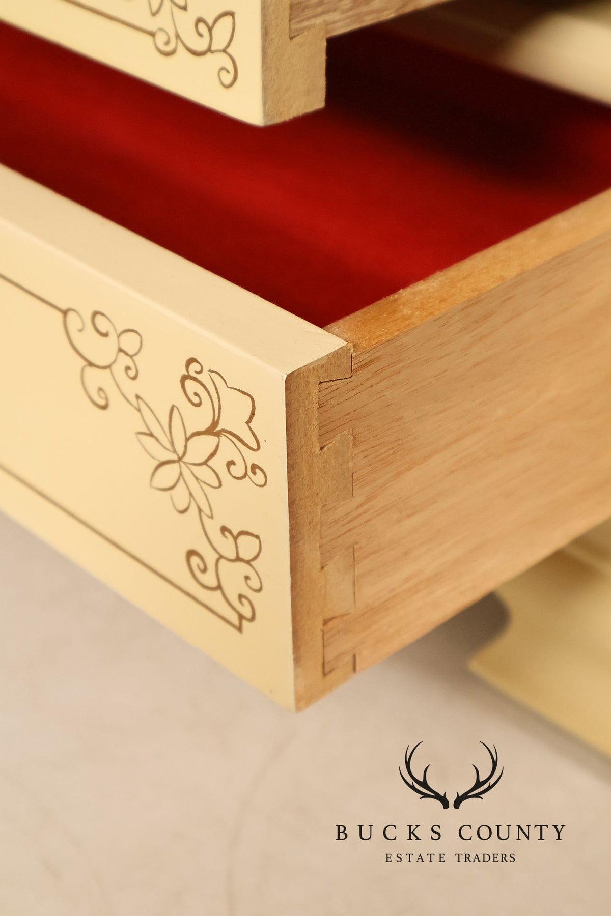 Painted Chinoiserie Style Pair Of Jewelry Chest