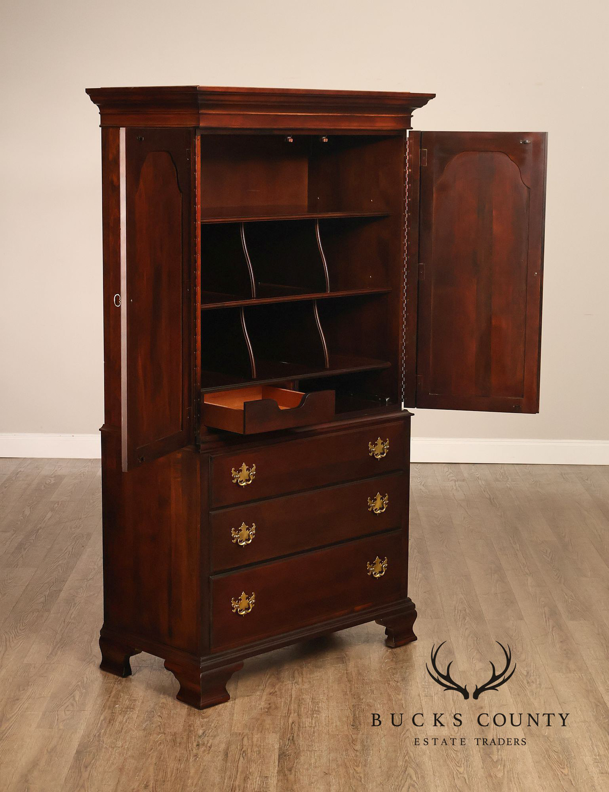 Kincaid Furniture Traditional Cherry Gentleman’s Chest Armoire