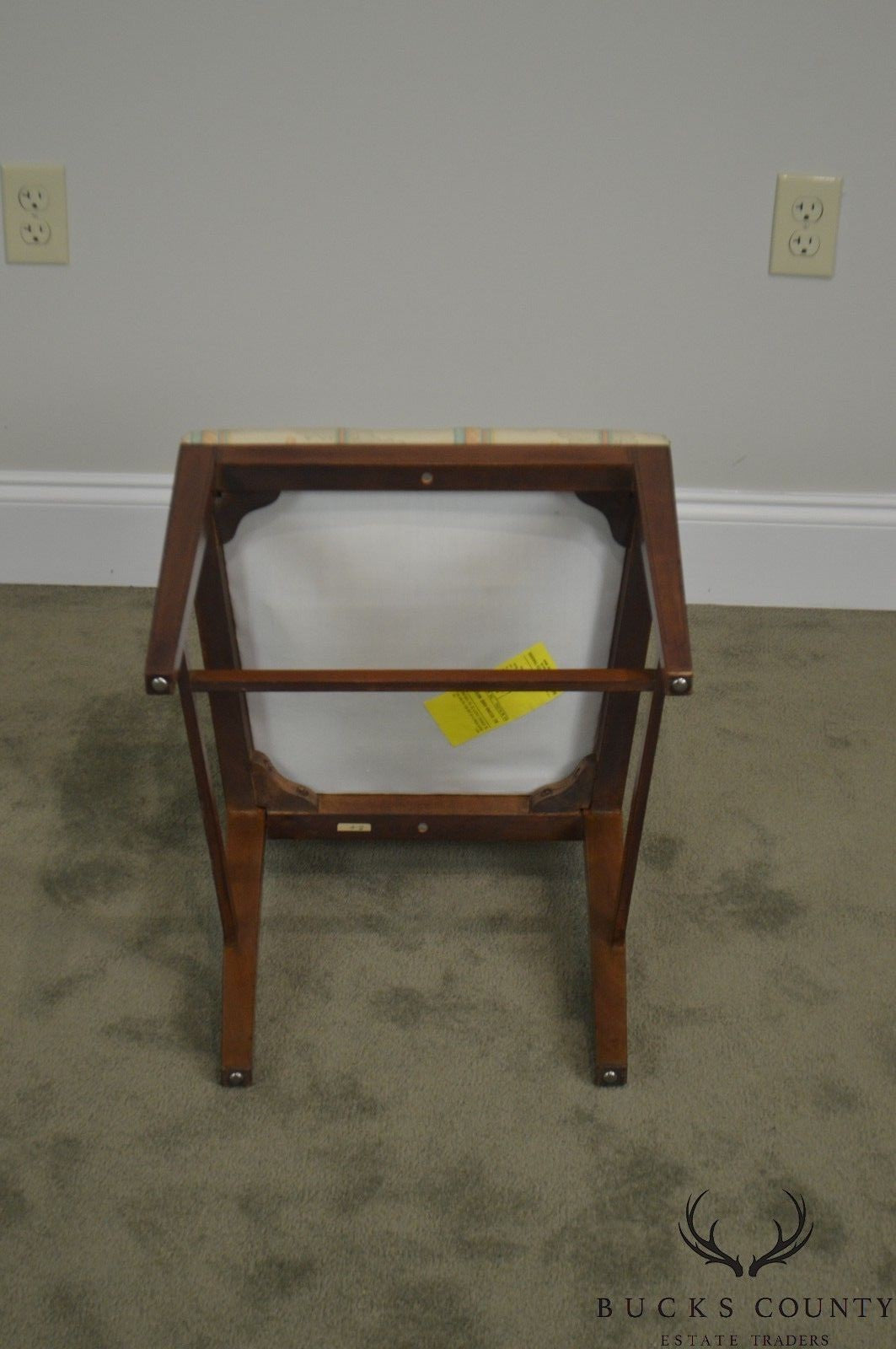Schmieg & Kotzian Vintage Pair of Adams Painted Caned Side Chairs