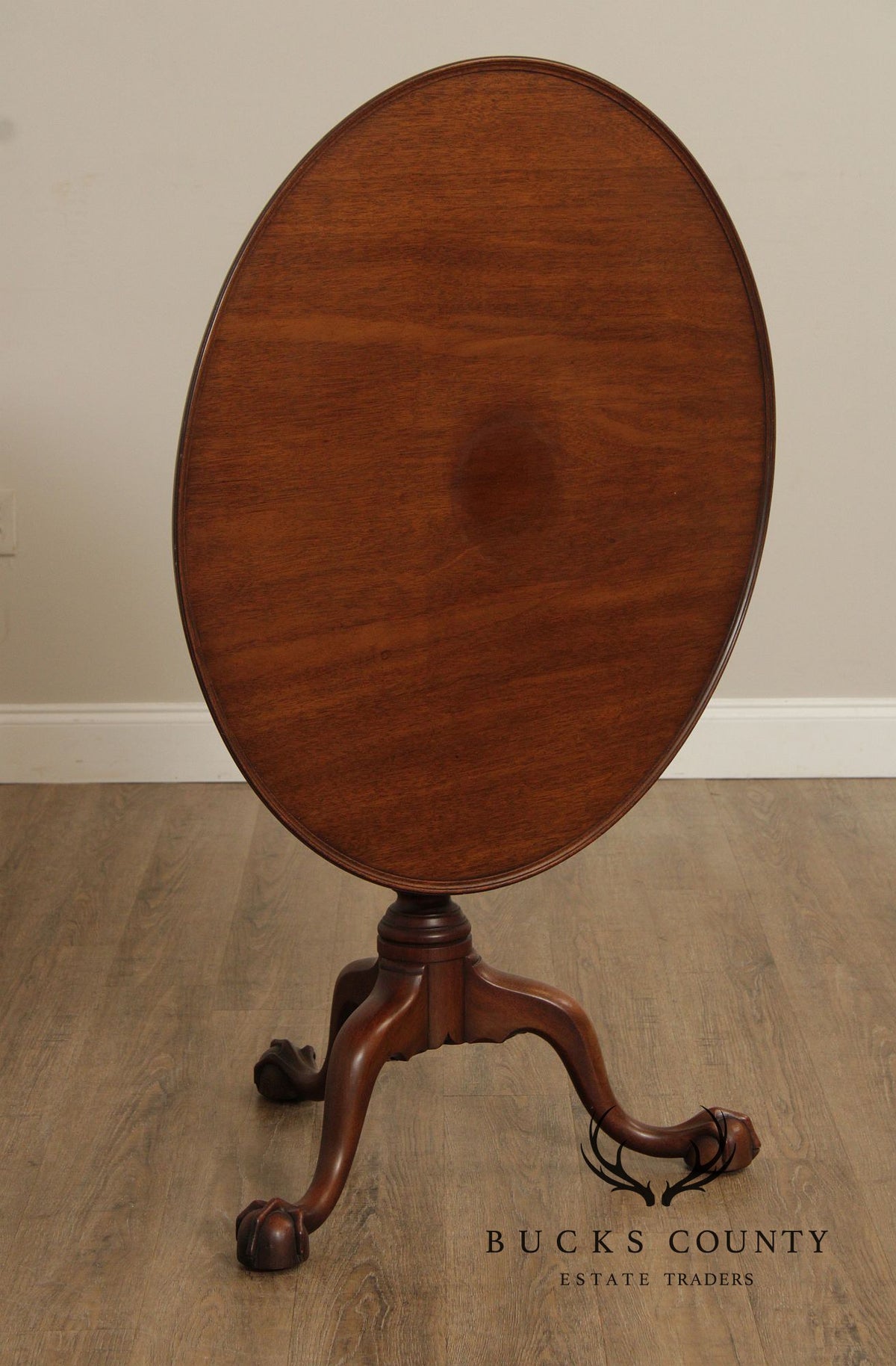 Kittinger Colonial Williamsburg Mahogany Tilt Top Tea Table
