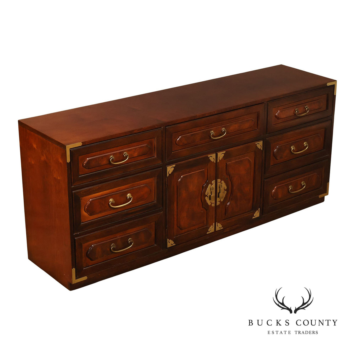 Bernhardt Vintage Campaign Style Door Chest