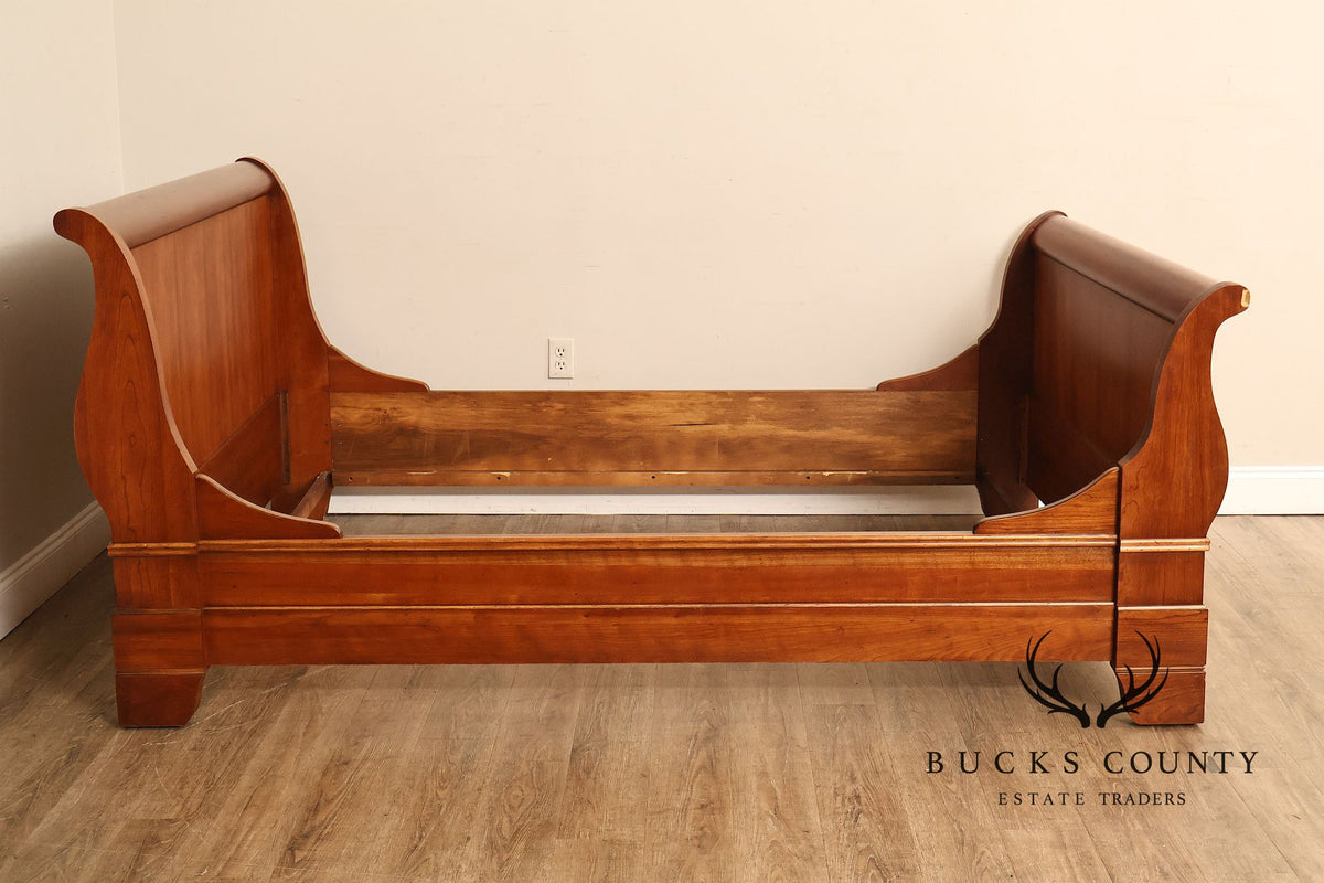Louis Phillippe Style Cherry Queen Sleigh Bed