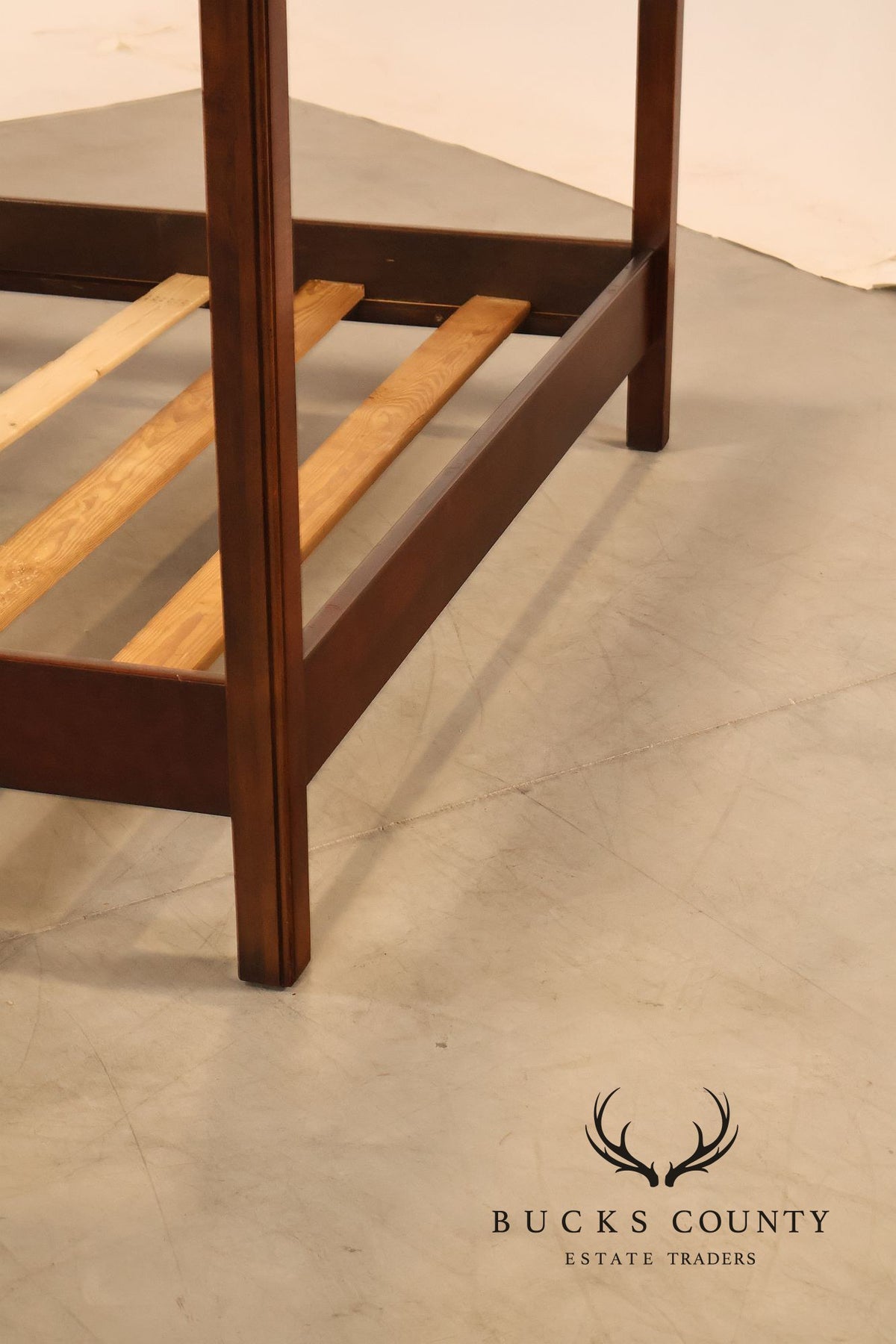 National Mt. Airy Queen Cherry Four Poster Canopy Bed Frame