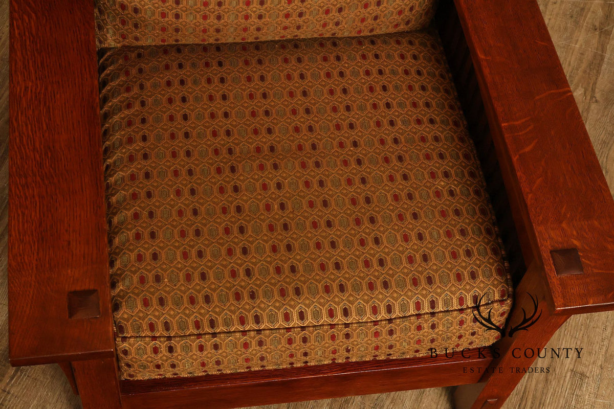 Stickley Mission Collection Oak Spindle Morris Chair