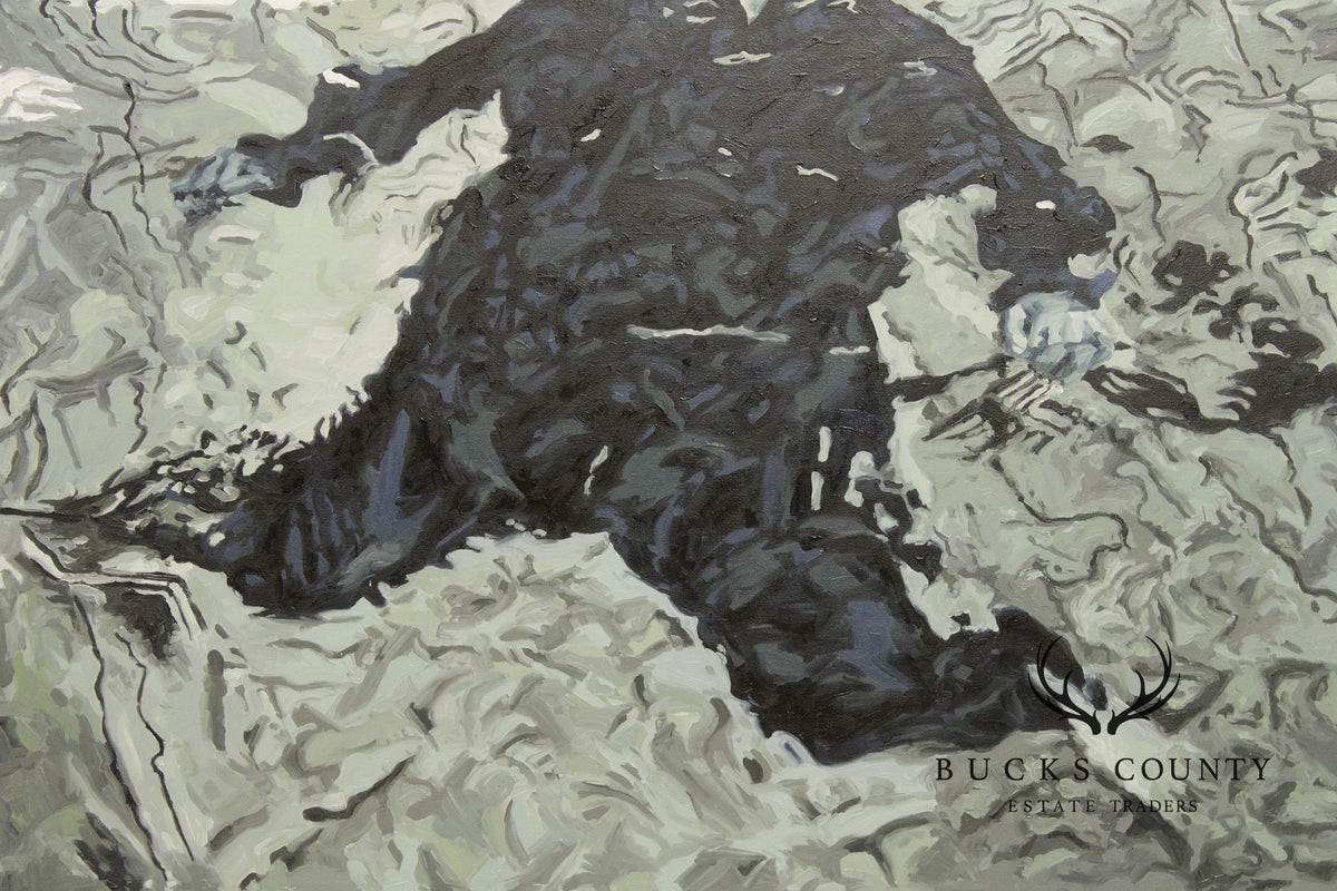 Gina Fiedel Contemporary Oil Painting, 'Climbing Smoke'
