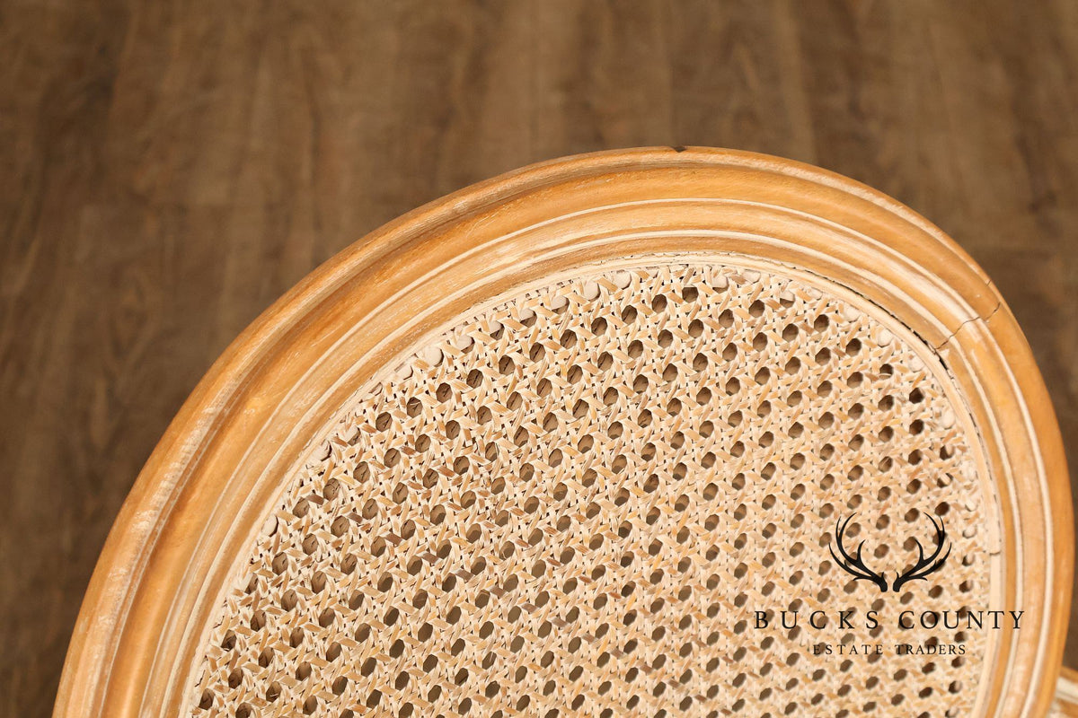 French Louis XVI Style Cane Back Armchair