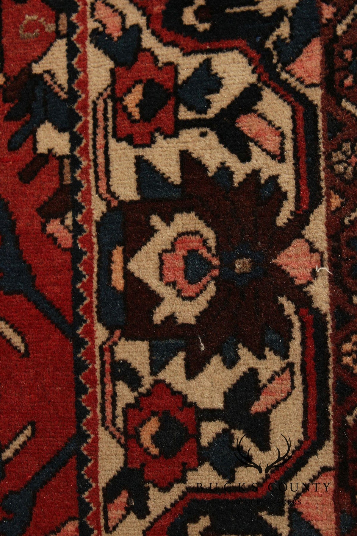 Vintage Persian Hand Knotted  Heriz Area Rug 8' 9" x 11' 11"