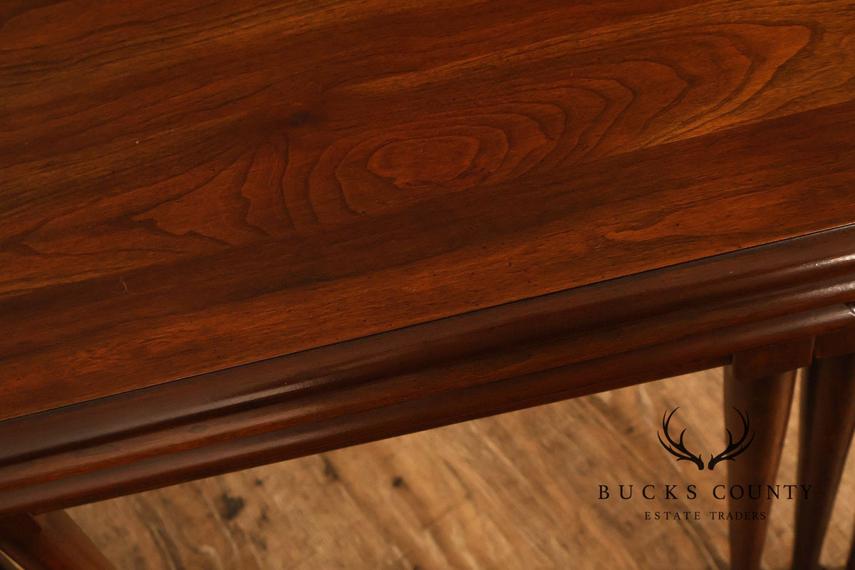 Traditional Mahogany Three Piece Nesting Table Set