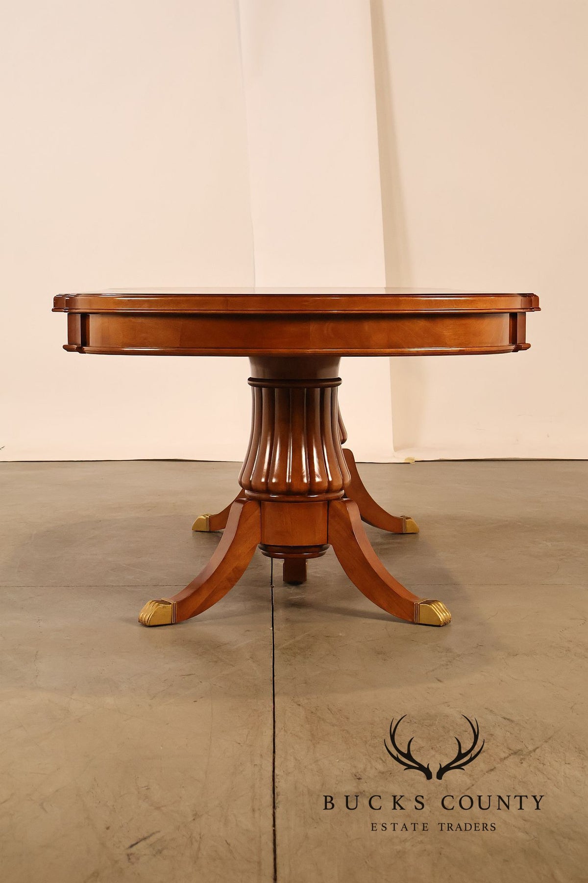 Georgian Style Double Pedestal Mahogany Dining Table