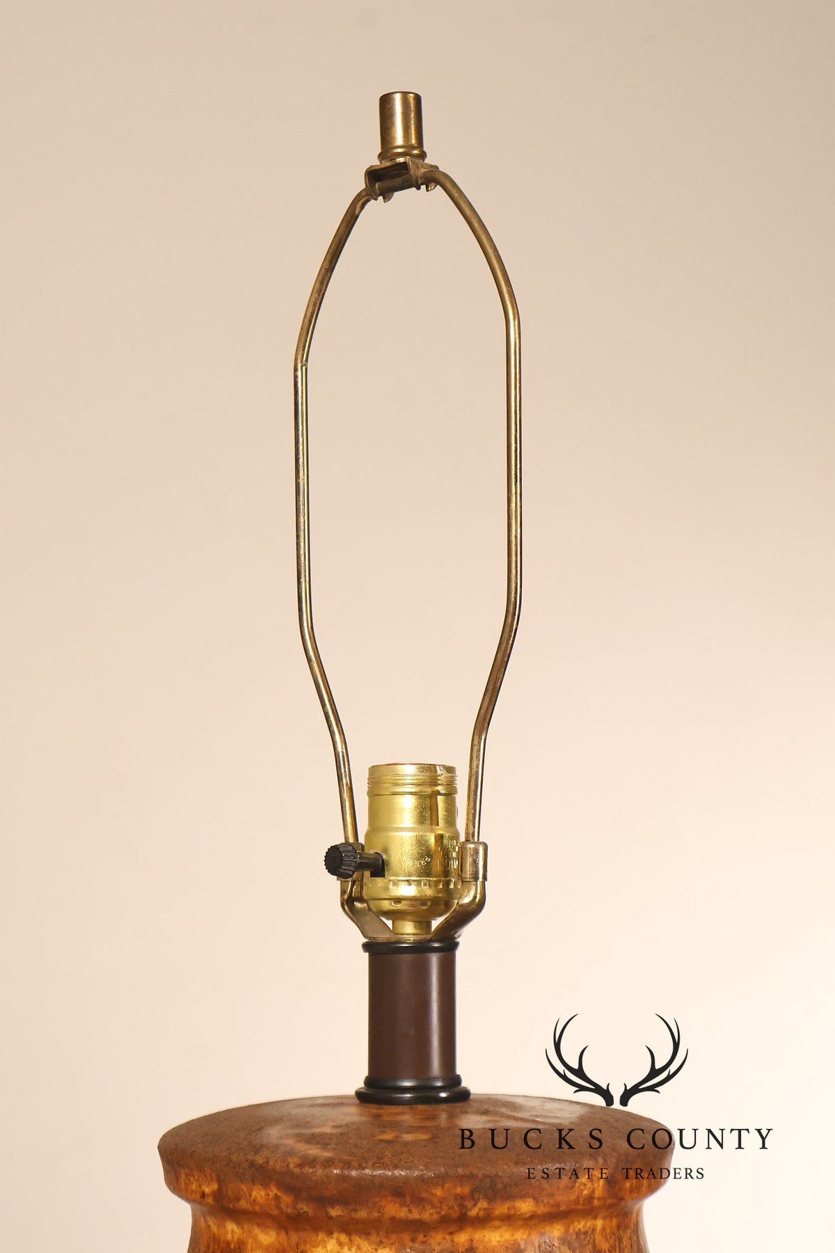 Mid Century Modern Glazed Ceramic Table Lamp