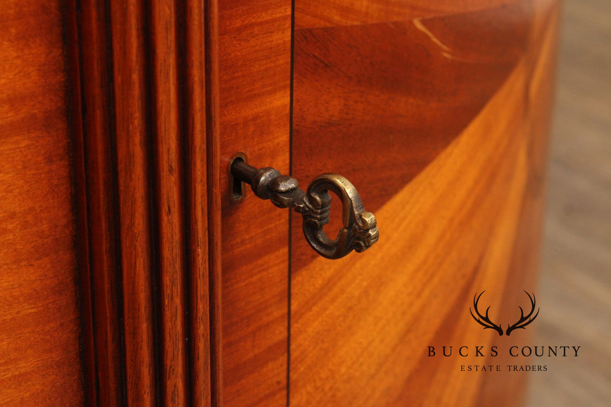 Georgian Style Demilune Cabinet With Starburst Inlay
