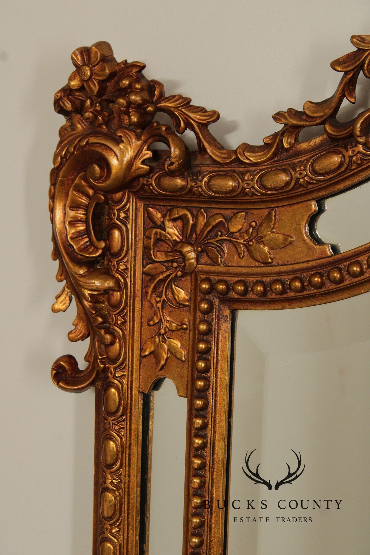 Large Ornately Gilt Carved Wall Mirror