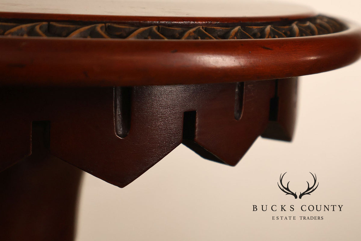 Baroque Revival Style Mahogany Carved Pedestal Stand