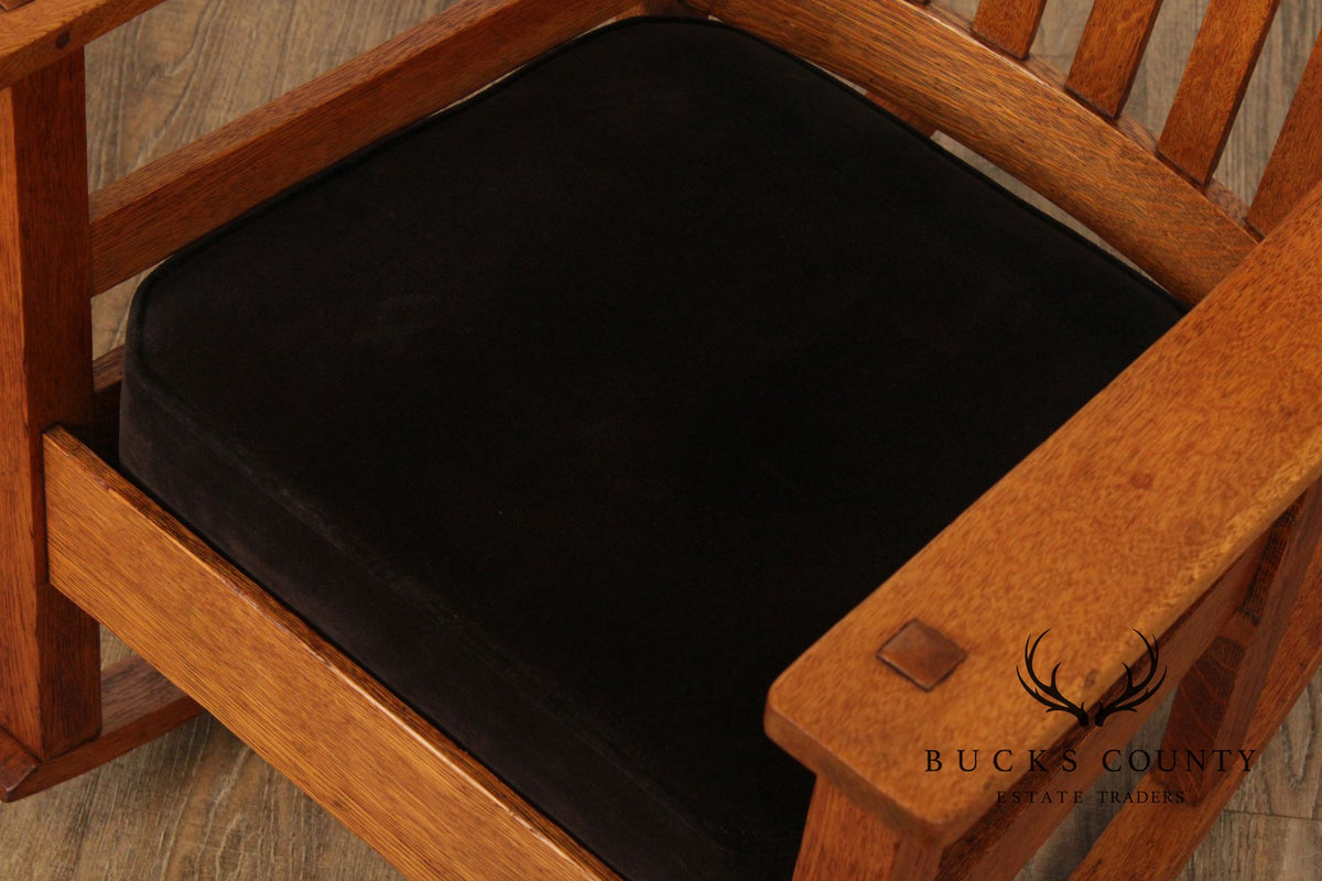 Mission Style Quarter Sawn Oak Rocking Chair