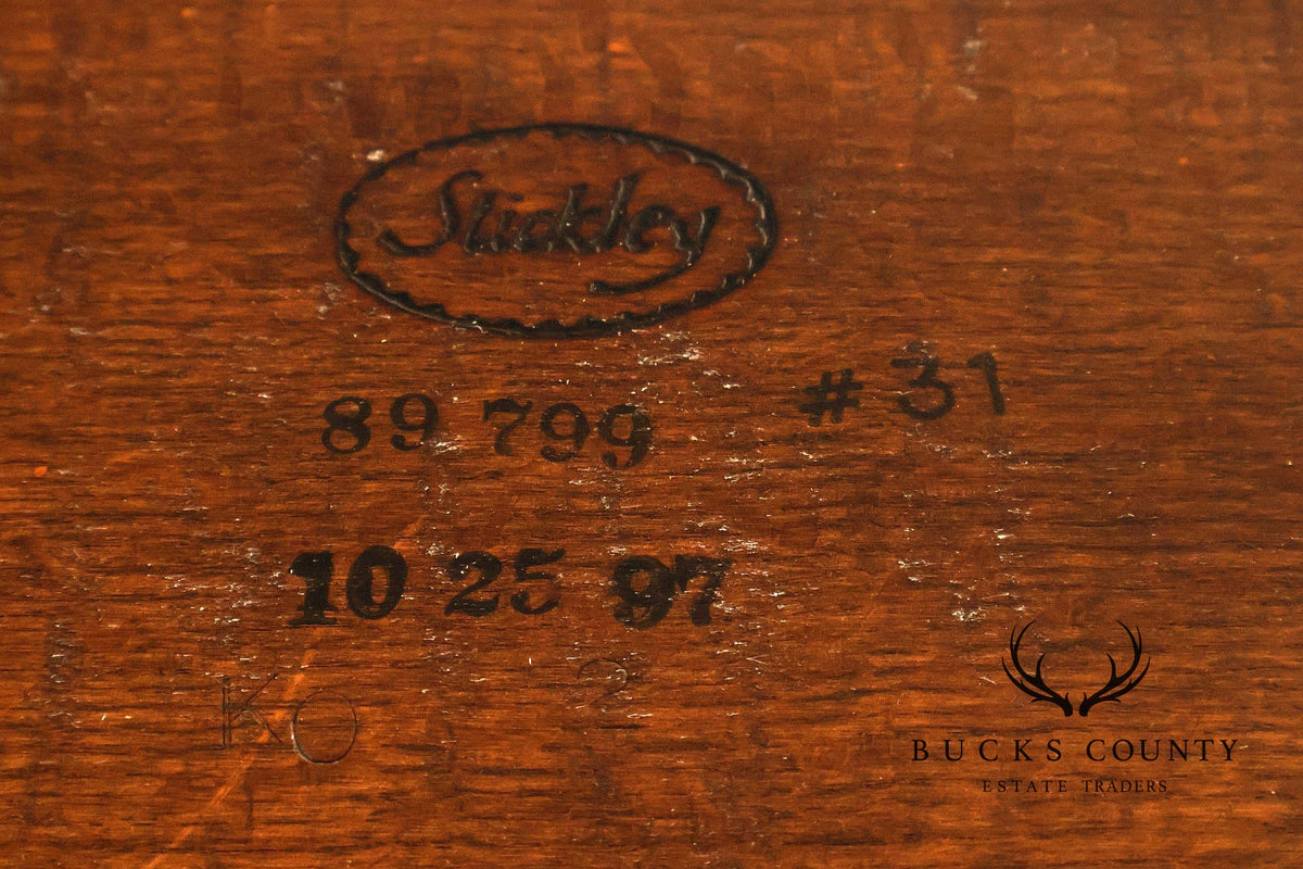 Stickley Mission Collection Oak Draw Top Extension Dining Table