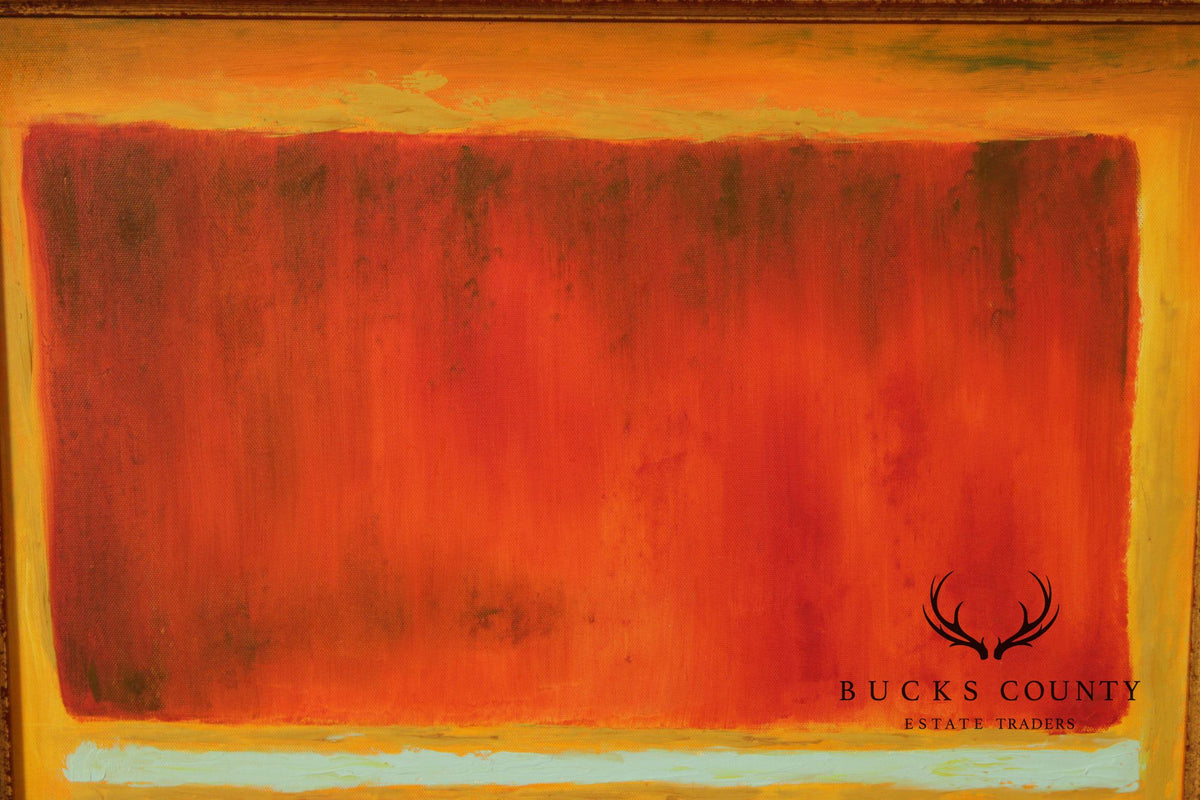 Abstract Expressionism Framed Color Block Painting