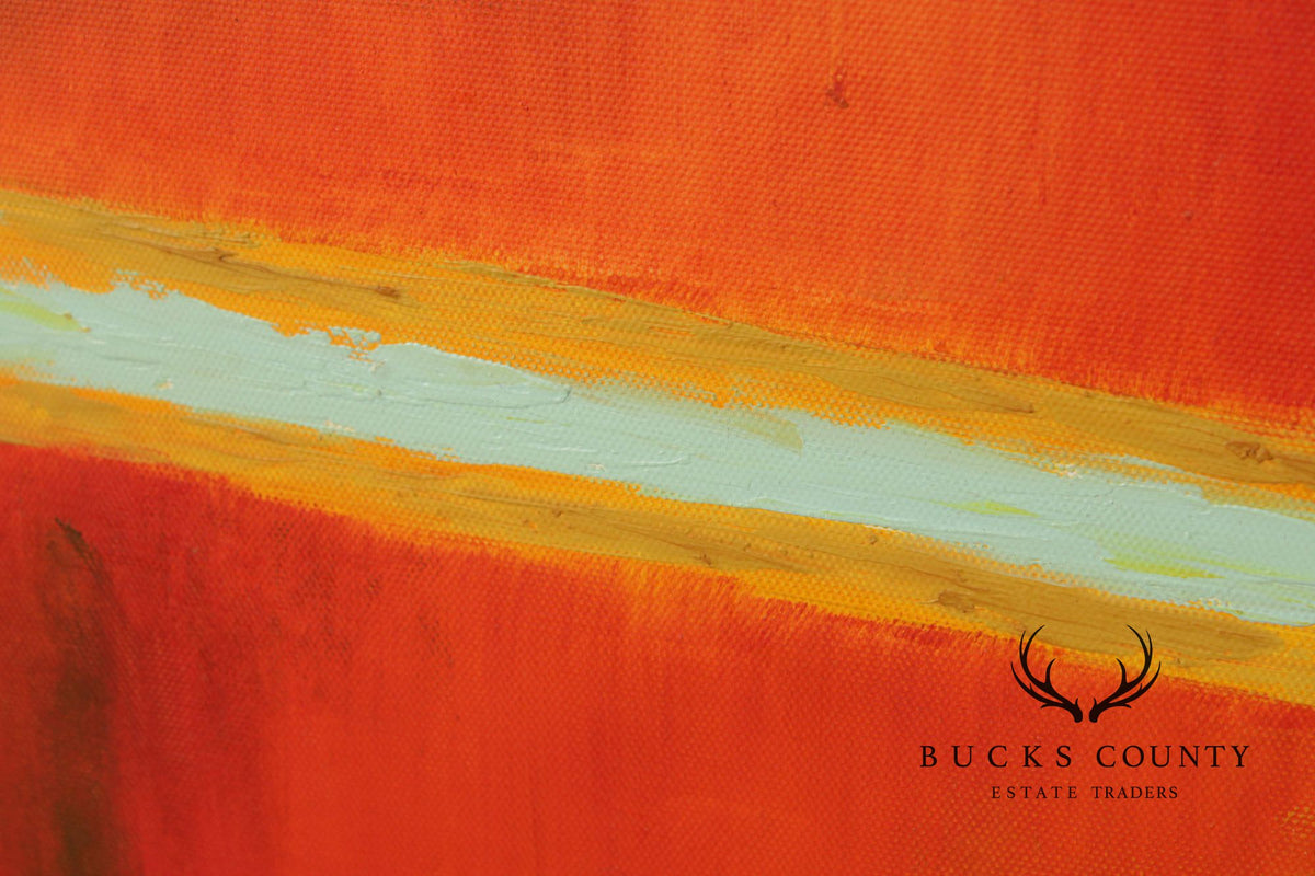 Abstract Expressionism Framed Color Block Painting