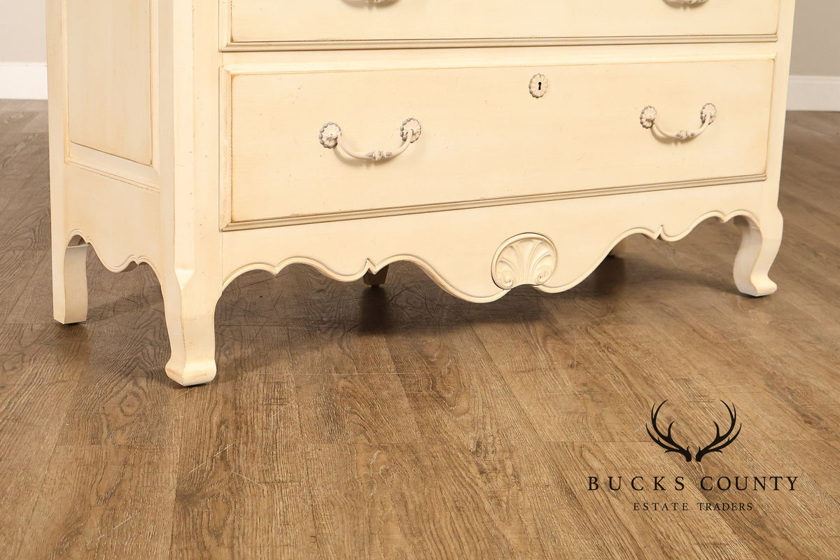 Ethan Allen 'Country French' Distress Painted Chest of Drawers
