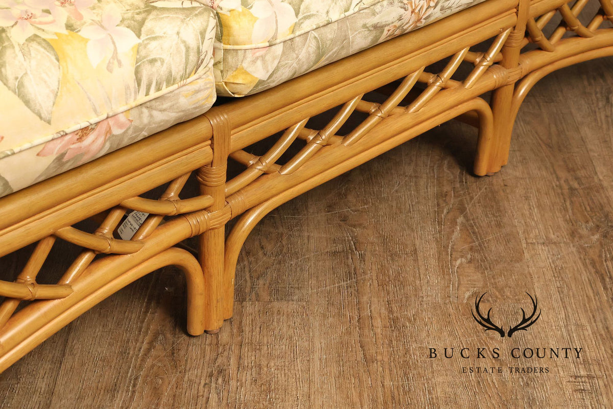 TradeWinds Rattan Sofa With Upholstered Cushions