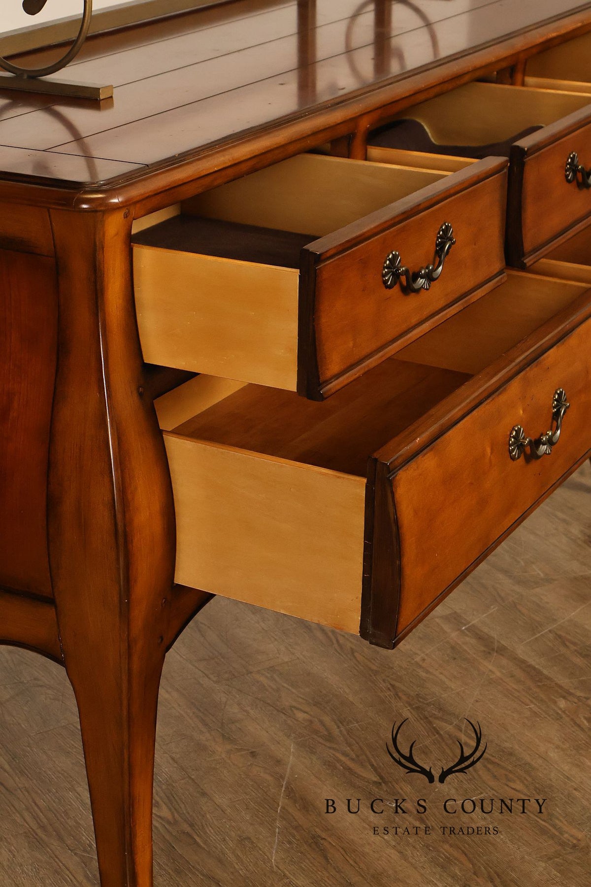 Drexel Heritage French Provincial Sideboard With Metal Scroll Baker's Rack