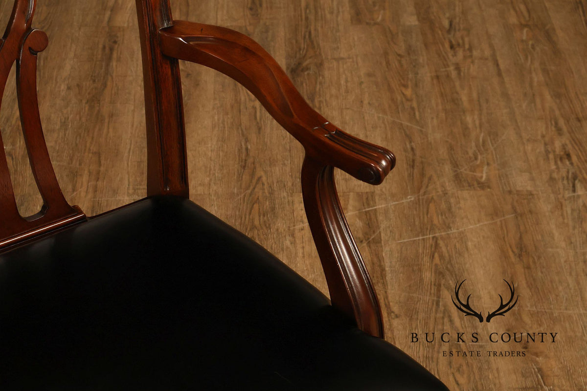 Kindel Chippendale Style Set of Six Mahogany Dining Chairs