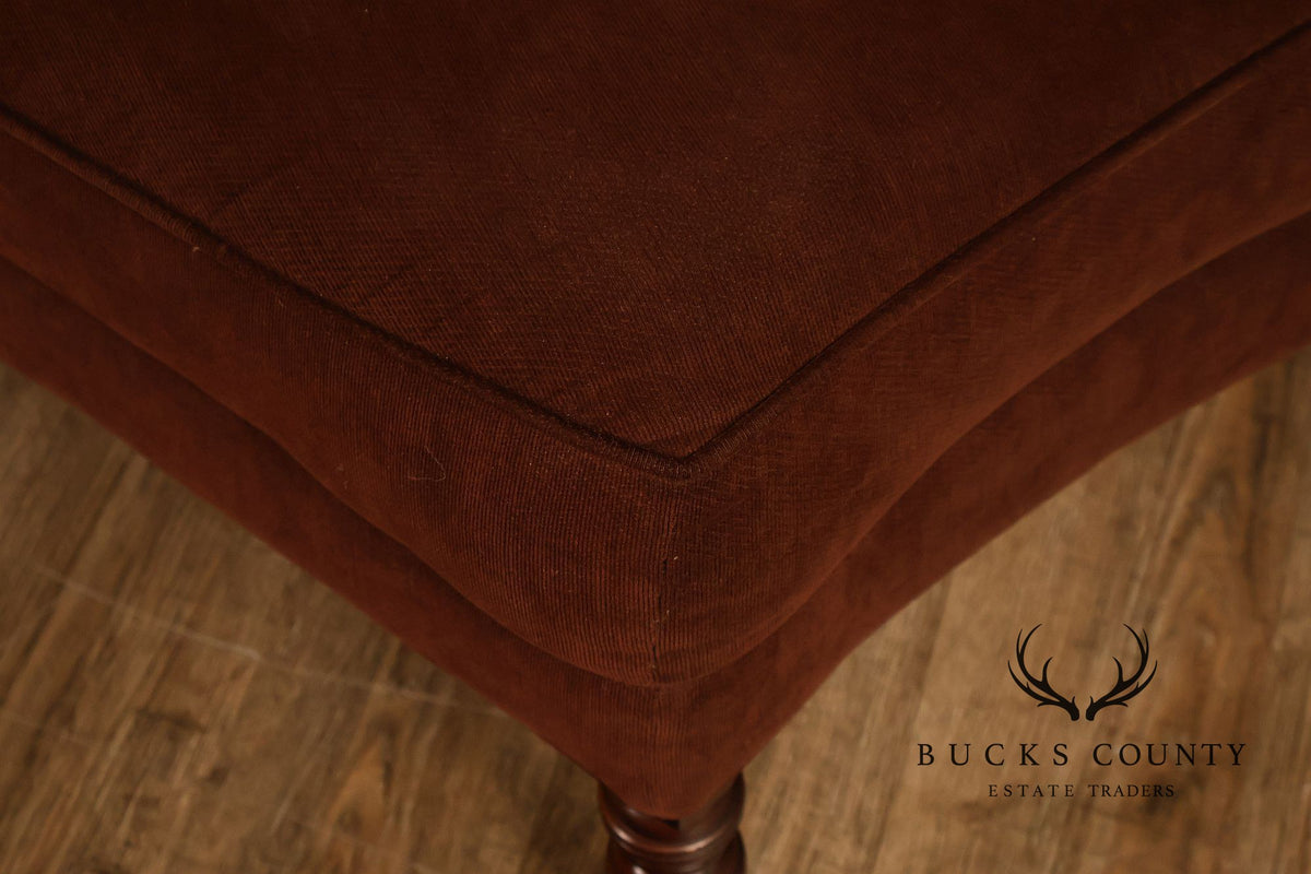 Traditional Pair of Curved Settees