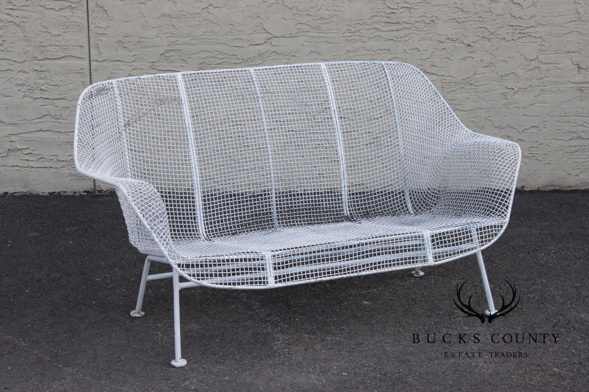 Russell Woodard Mid Century Modern 'Sculptura' Wrought Iron Settee
