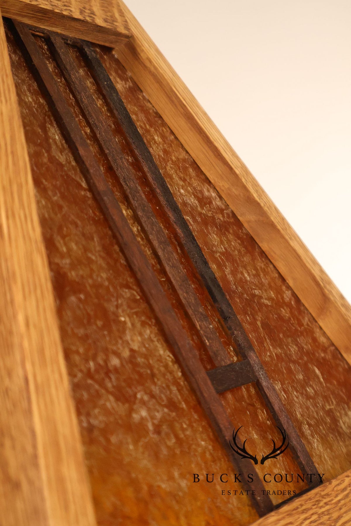 Mission Accomplished Arts And Crafts Style Oak and Mica Desk Lamp