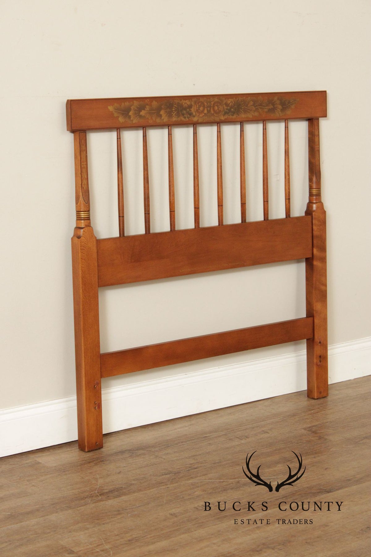 Hitchcock Early American Style Pair of Painted Twin Headboards