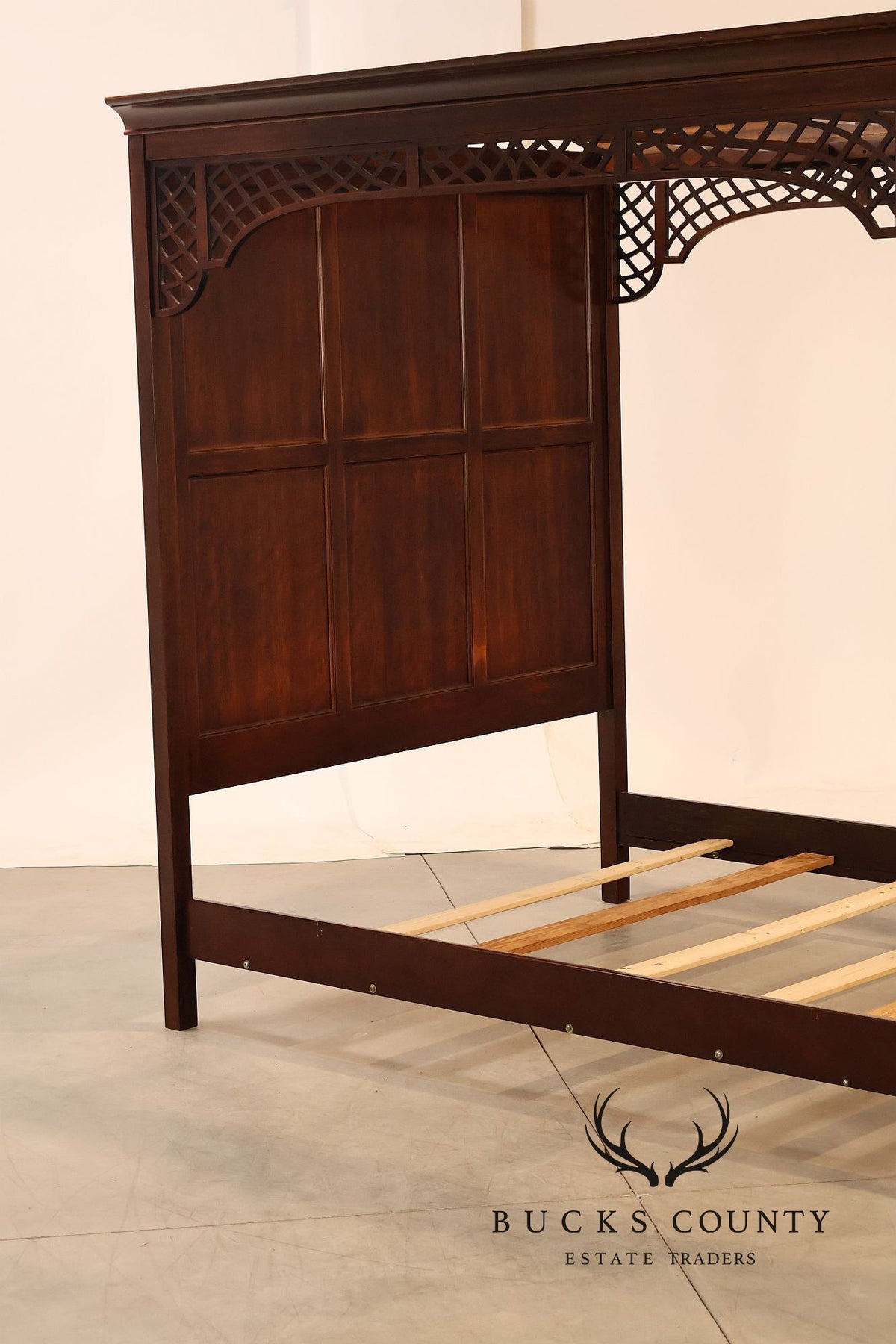 National Mt. Airy Queen Cherry Four Poster Canopy Bed Frame