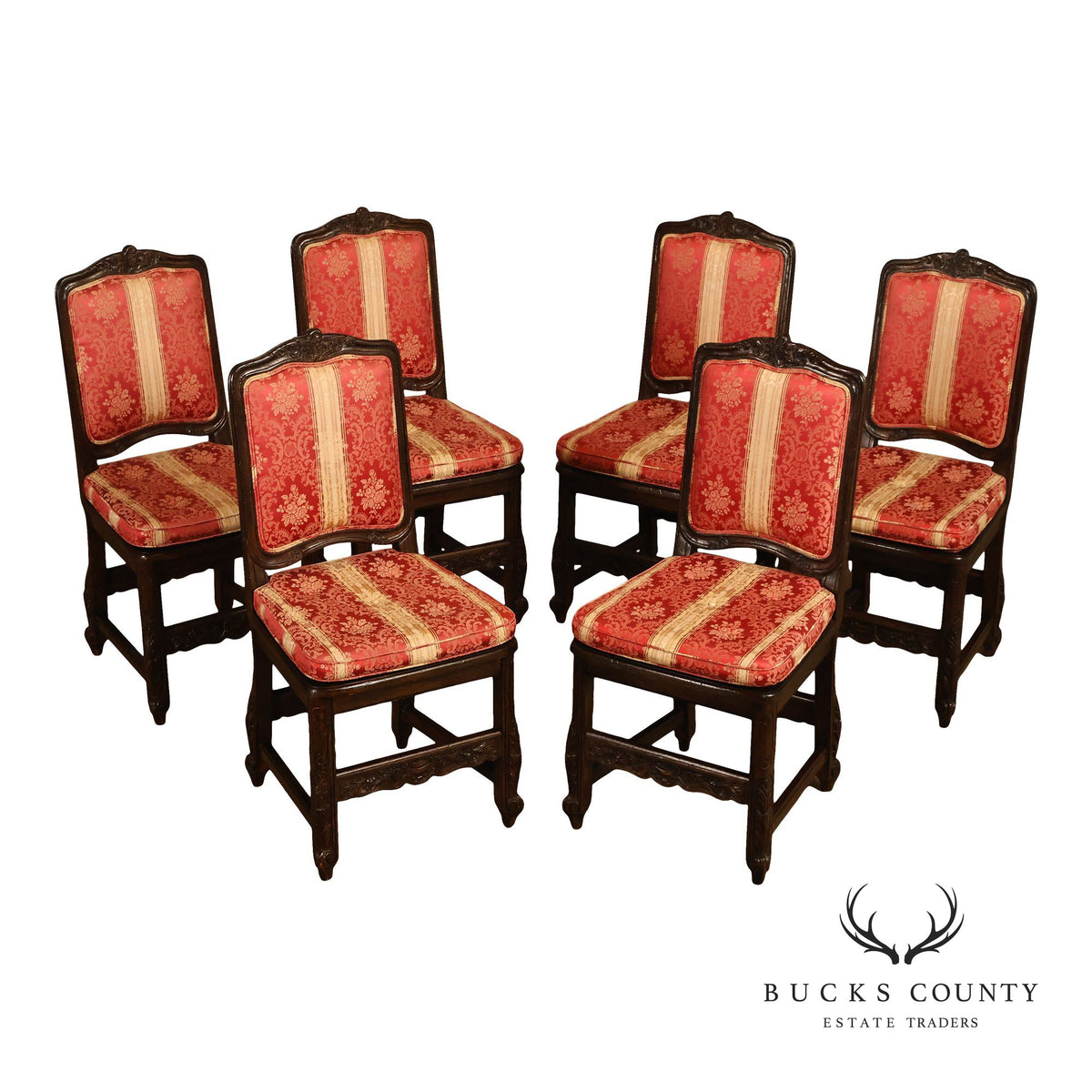 Interior Crafts French Country Style Set of Six Dining Chairs