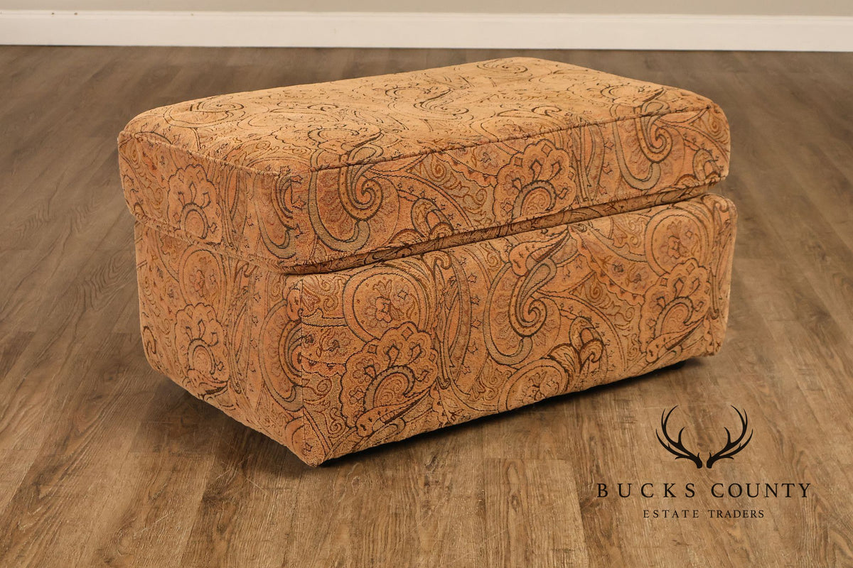 Paisley Upholstered Ottoman