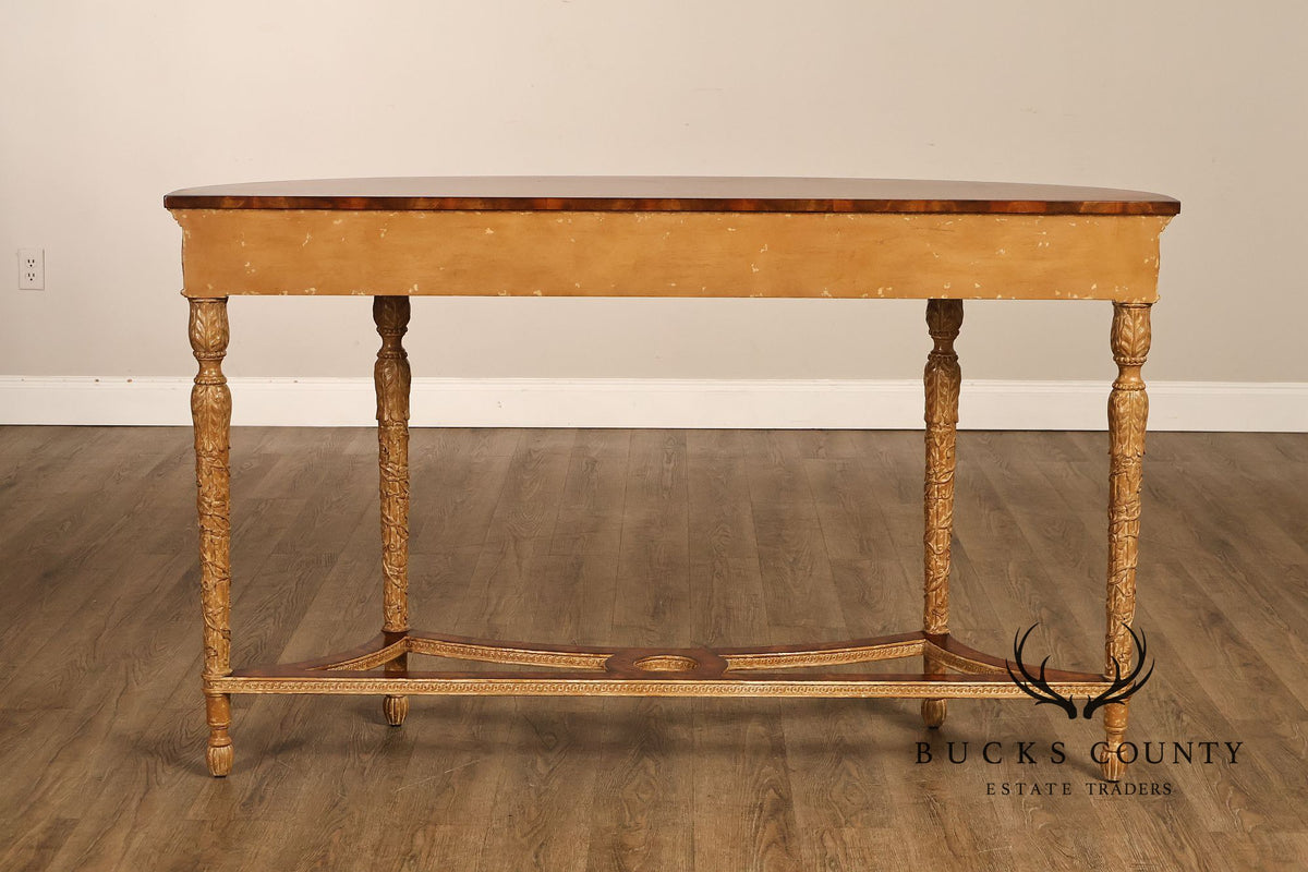 Theodore Alexander French Louis XVI Style Demilune Console