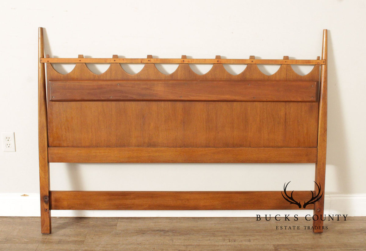 John Stuart Mid Century Modern Walnut Queen Headboard