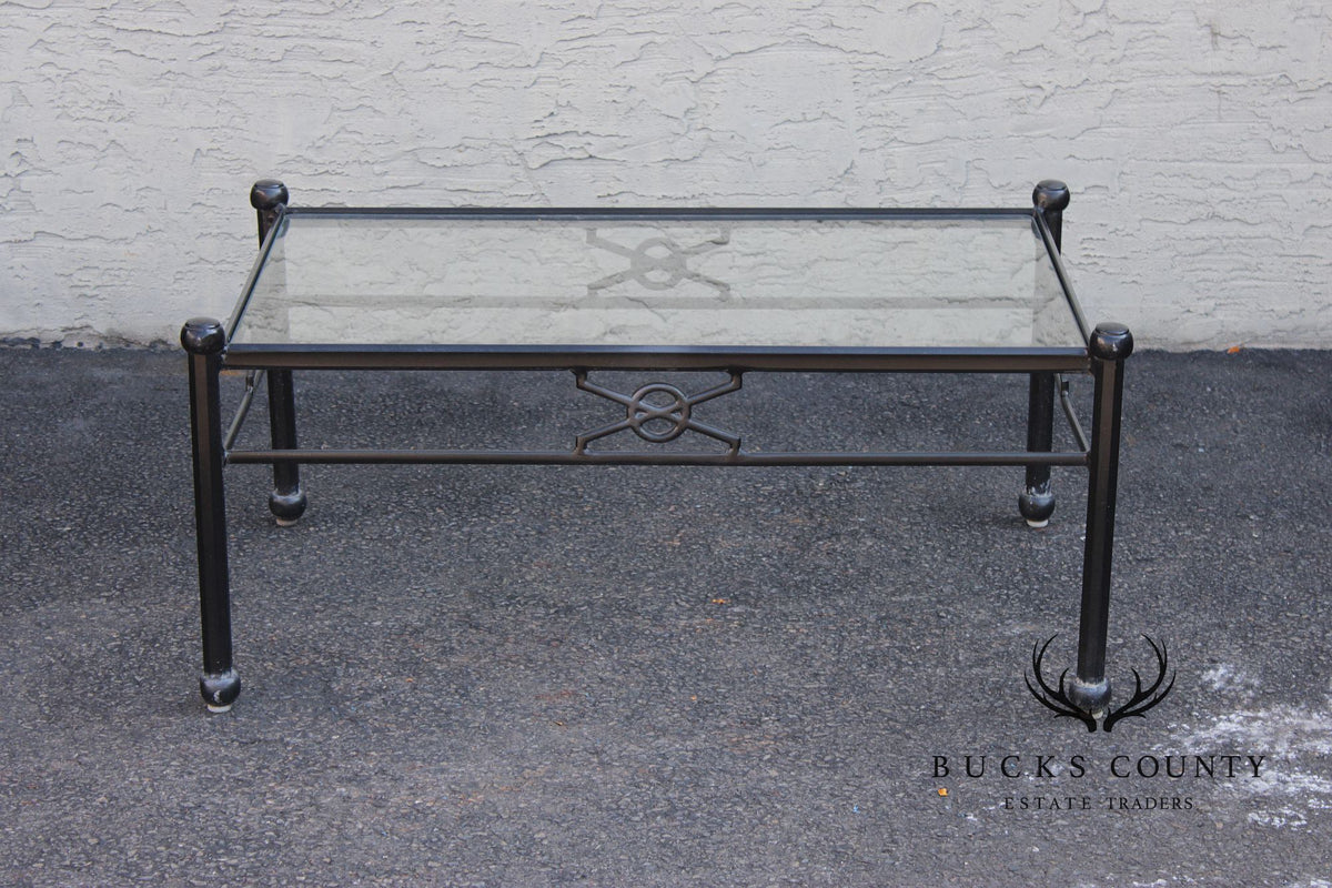 Woodard Delphi Cast Aluminum Glass Top coffee Table