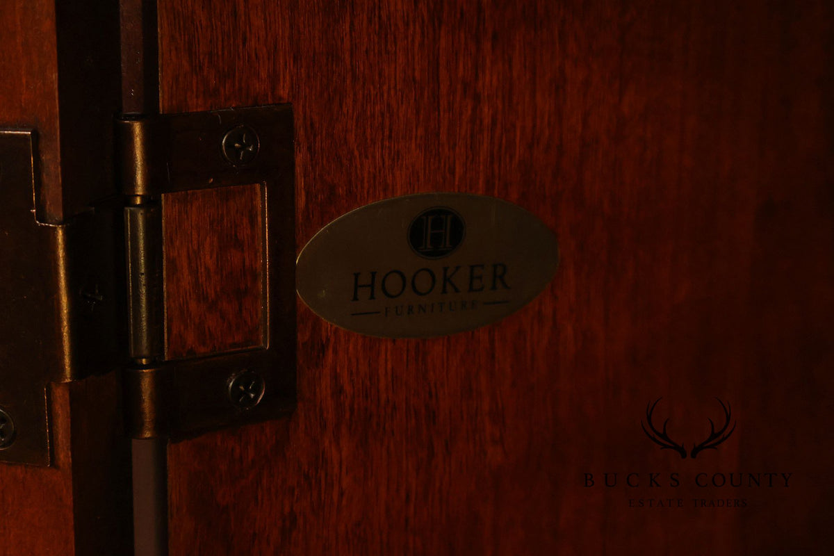 Hooker Furniture Pair Of Lighted Bookcase Display Cabinets