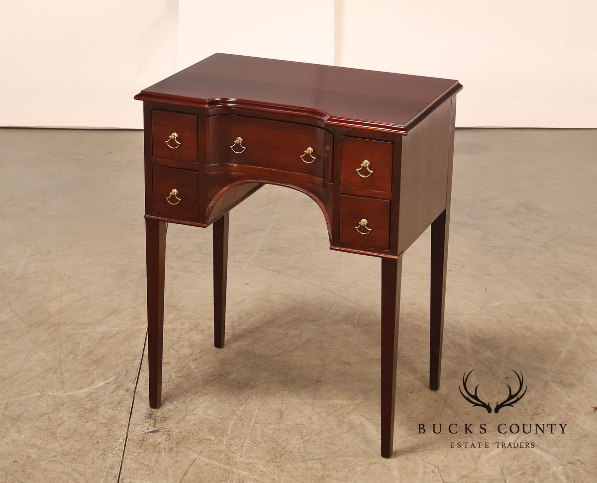 Wellington Hall Mahogany Federal Style Kneehole Console