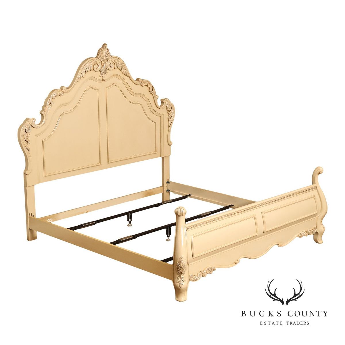 Rococo Style Painted King Size Bedframe
