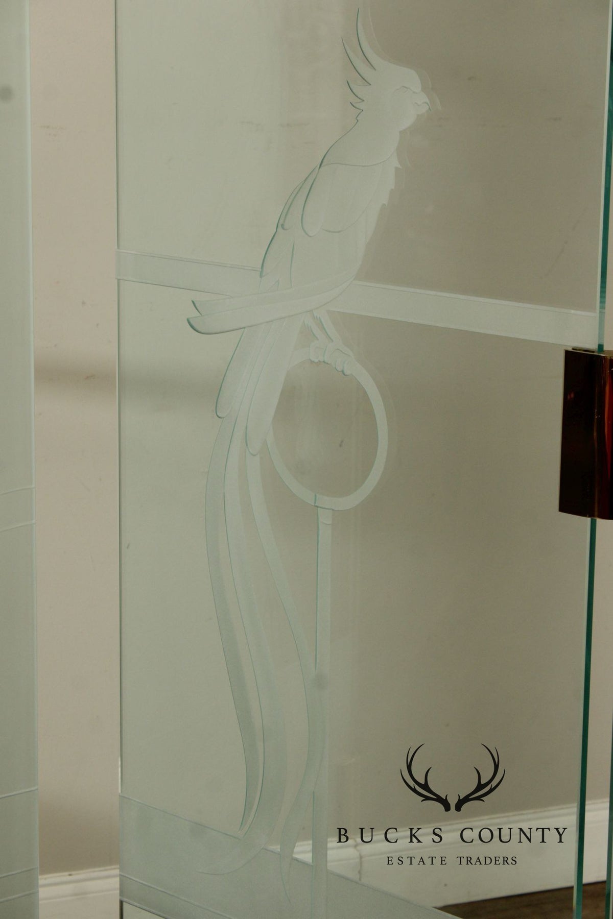 1980's Art Deco Style Glass Four-Panel Room Divider